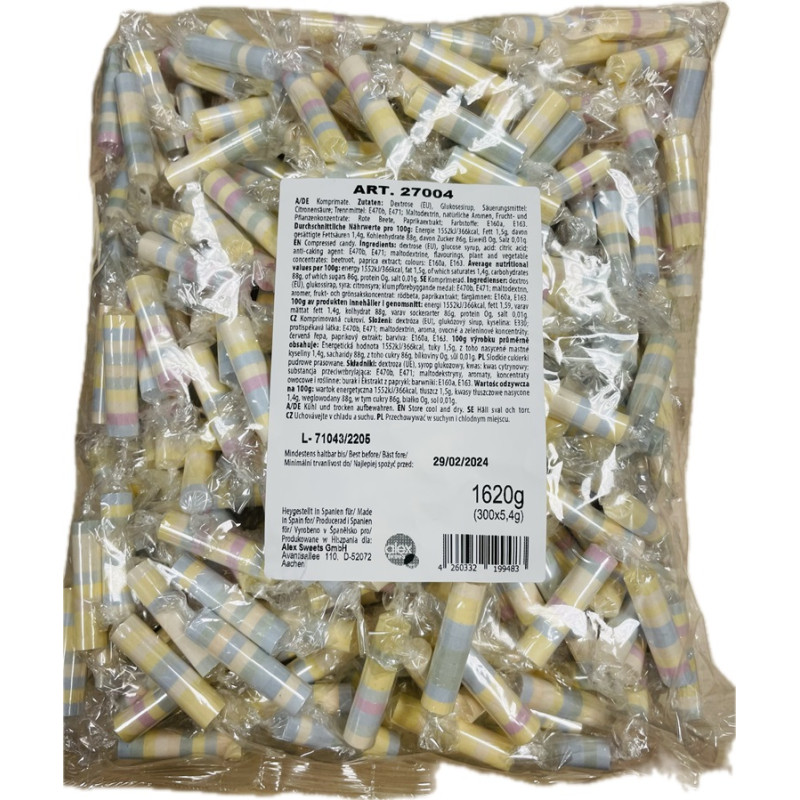 ROULEAUX DEXTROSE FRUITS 300 pcs 1.6 KG ALEX SWEETS