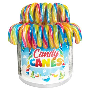 CANDY CANES NOEL 28GR 50 PCS ARC EN CIEL