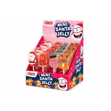 MINI SANTA JELLY 10 GR 24 PCS FIZZY